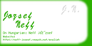 jozsef neff business card